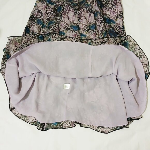 Christopher & Banks Petite Women’s Butterfly Wing Print Chiffon Skirt Size 8P - Picture 5 of 9